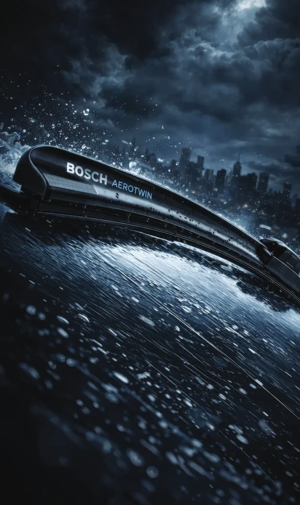 Obr 6: Stírací lišta Bosch Aerotwin využívá konstrukci bez vícedílných kloubových spojů.